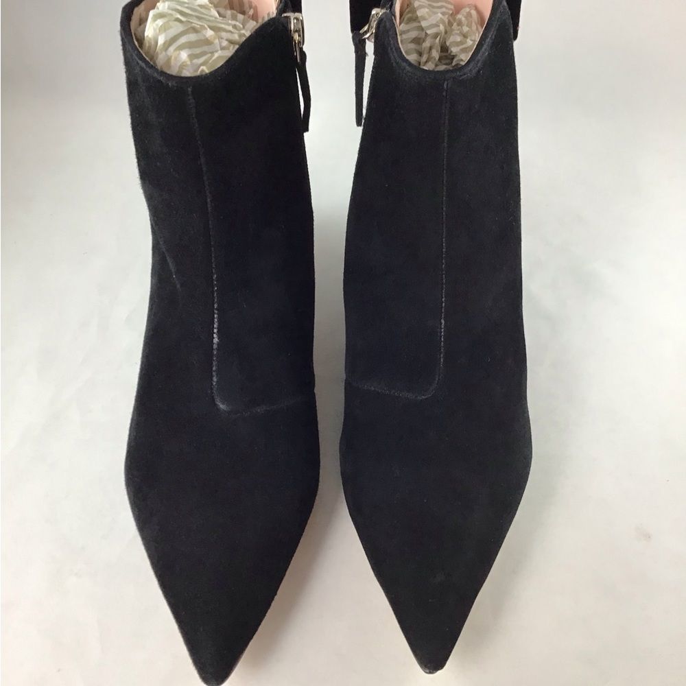 Kate Spade Black Donella Suede Leather Ankle Boots size 8m.